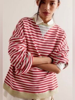 Free People We The Free Classic Striped Crew Size XS